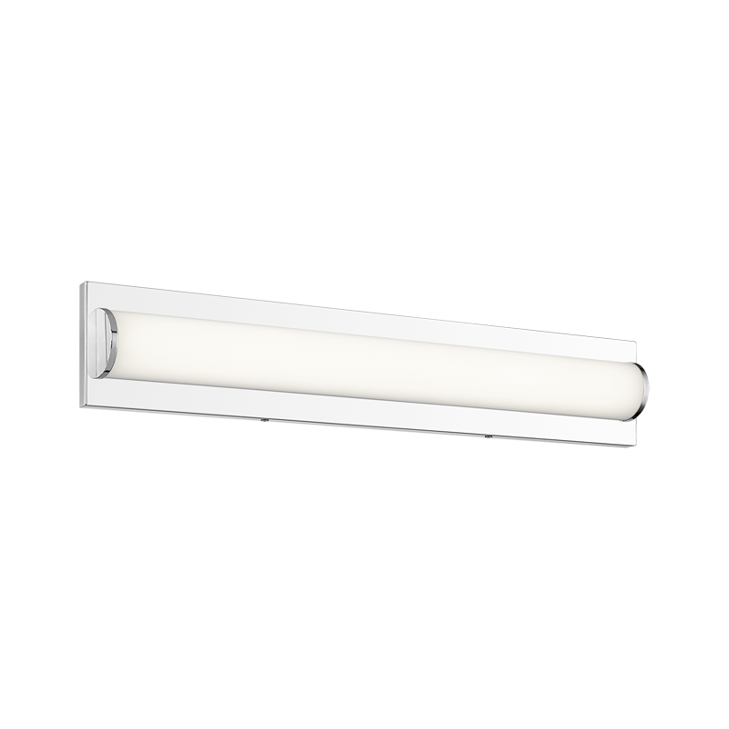 LED Steel Frame with White Glass Shade Vanity Light