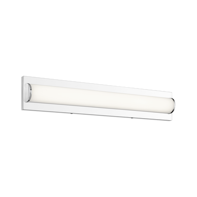 LED Steel Frame with White Glass Shade Vanity Light