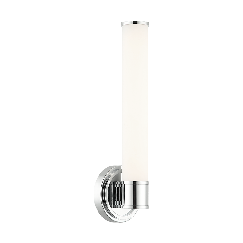 LED Steel Frame with White Glass Diffuser Wall Sconce