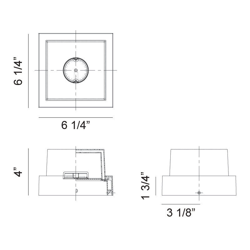 LED Steel Square Frame with White and Clear Glass Shade Outdoor Wall Sconce