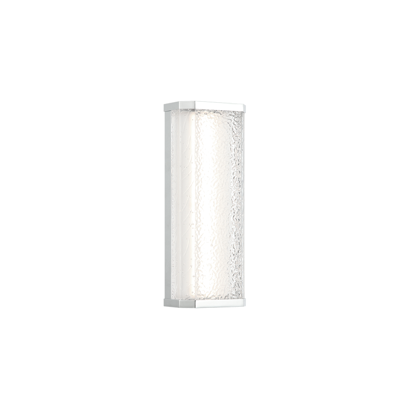 LED Steel Frame with Textured Glass Diffuser Vanity Light