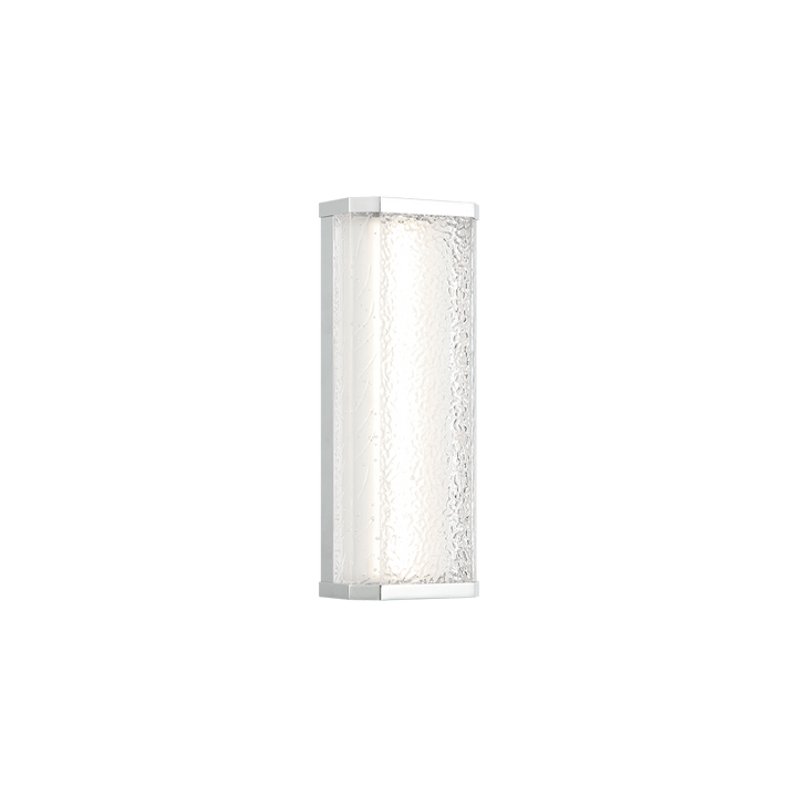 LED Steel Frame with Textured Glass Diffuser Vanity Light