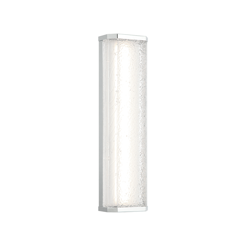 LED Steel Frame with Textured Glass Diffuser Vanity Light