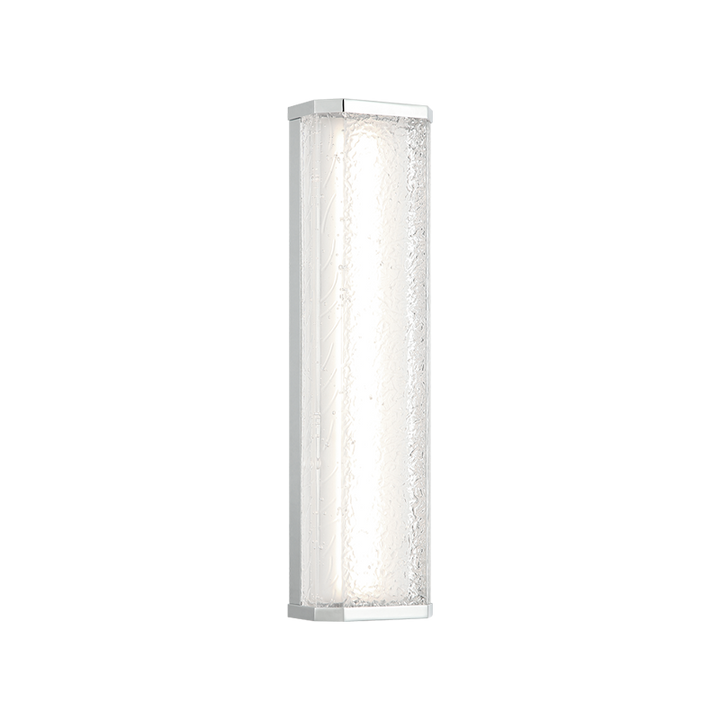 LED Steel Frame with Textured Glass Diffuser Vanity Light