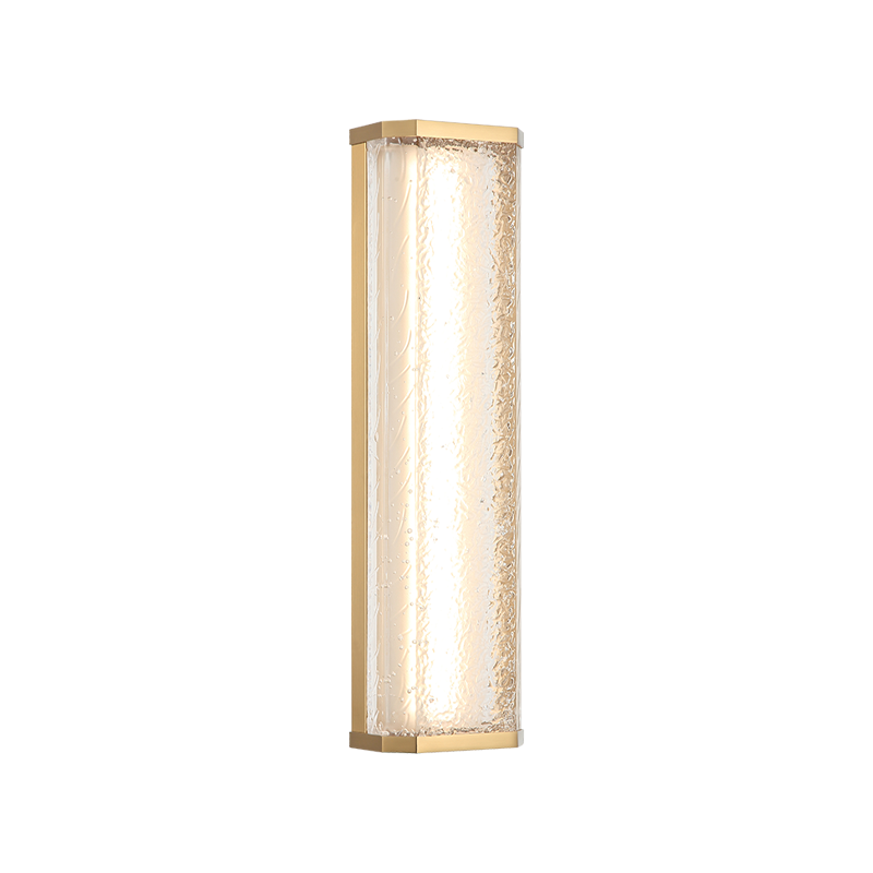 LED Steel Frame with Textured Glass Diffuser Vanity Light