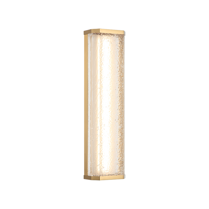 LED Steel Frame with Textured Glass Diffuser Vanity Light
