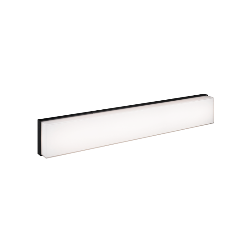 LED Steel Frame with Painted White Glass Shade Vanity Light