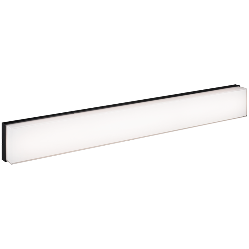 LED Steel Frame with Painted White Glass Shade Vanity Light