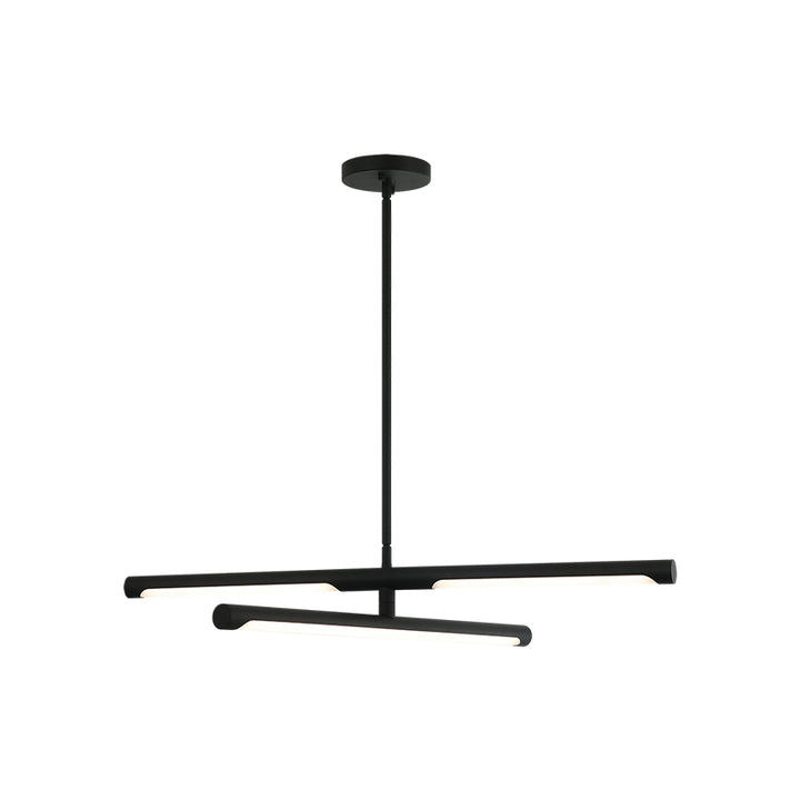Novelle - LED Steel Frame with Acrylic Diffuser Adjustable Chandelier in Matte Black by Matteo Lighting