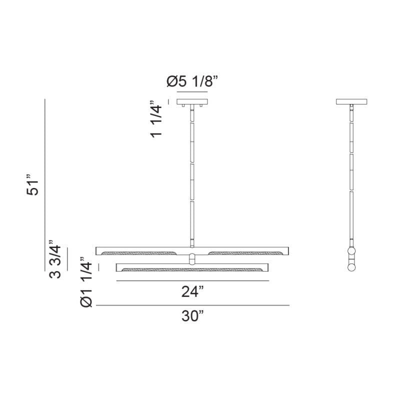 Novelle - LED Steel Frame with Acrylic Diffuser Adjustable Chandelier by Matteo Lighting - view 5