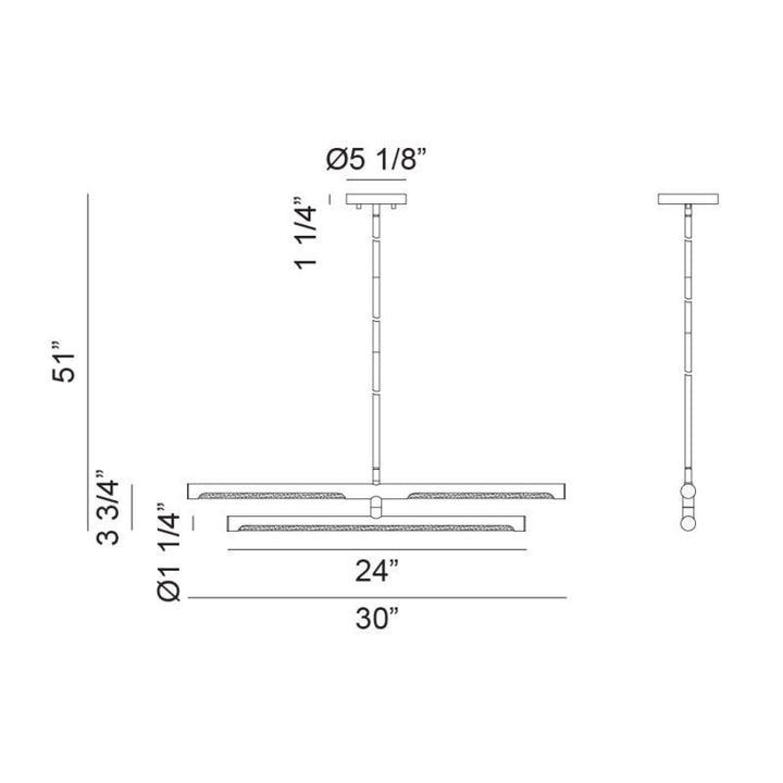 Novelle - LED Steel Frame with Acrylic Diffuser Adjustable Chandelier by Matteo Lighting - view 5