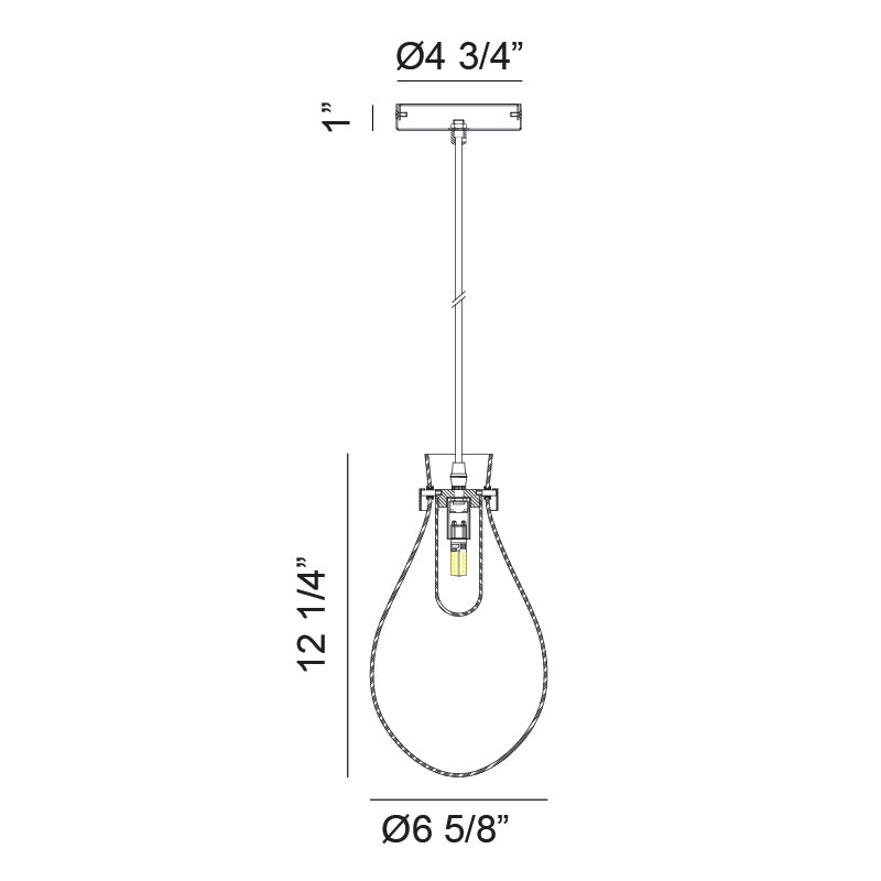 Seranna - Steel Frame with Clear Glass Shade Pendant by Matteo Lighting - view 5