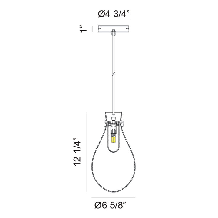 Seranna - Steel Frame with Clear Glass Shade Pendant by Matteo Lighting - view 5