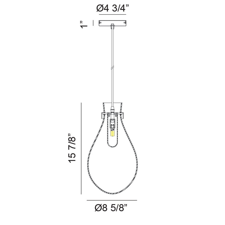 Seranna - Steel Frame with Clear Glass Shade Pendant by Matteo Lighting - view 6