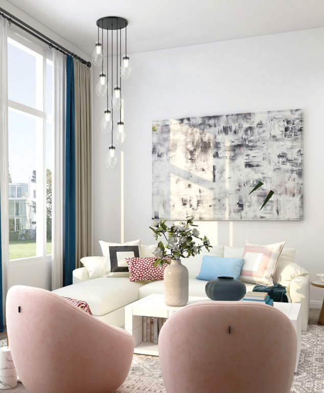 Seranna - Steel Frame with Clear Glass Shade Multi Pendant / Chandelier by Matteo Lighting - view 10