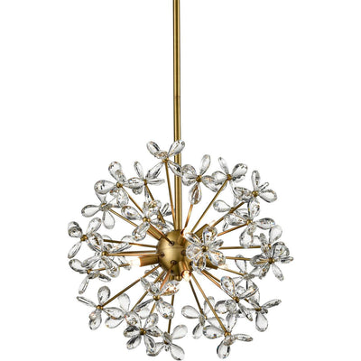 Chrome with Clear Crystal Round Chandelier - LV LIGHTING