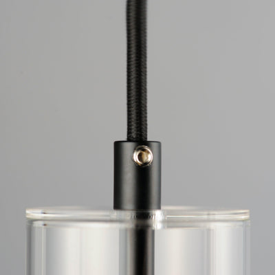 LED Aluminum with Clear Glass Tube Linear Pendant - LV LIGHTING