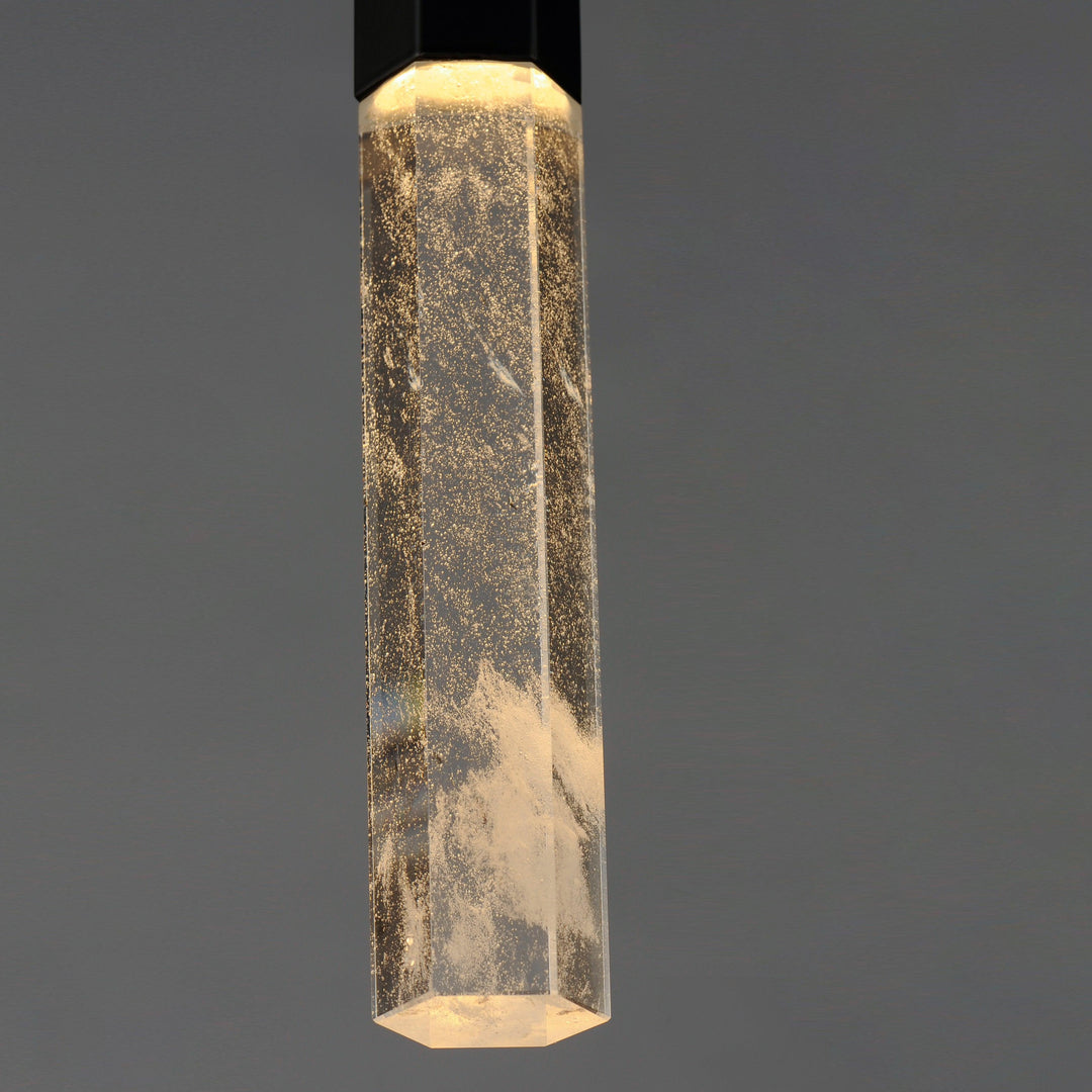 LED Aluminum Hexagon Tube Single Light Pendant - LV LIGHTING