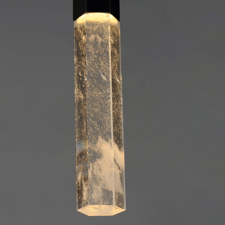 LED Aluminum Hexagon Tube Single Light Pendant - LV LIGHTING