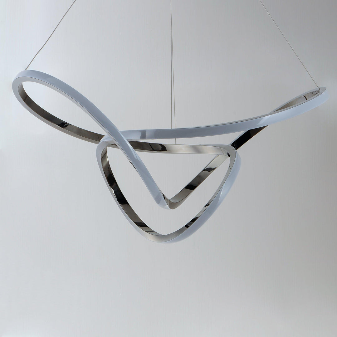 LED Black Chrome Curve Chandelier - LV LIGHTING