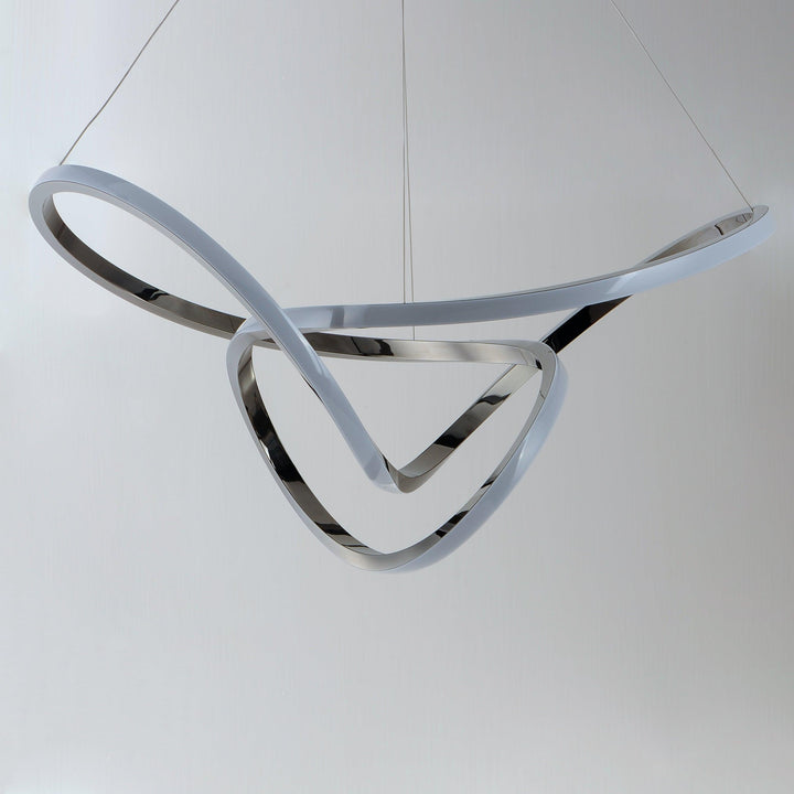 LED Black Chrome Curve Chandelier - LV LIGHTING