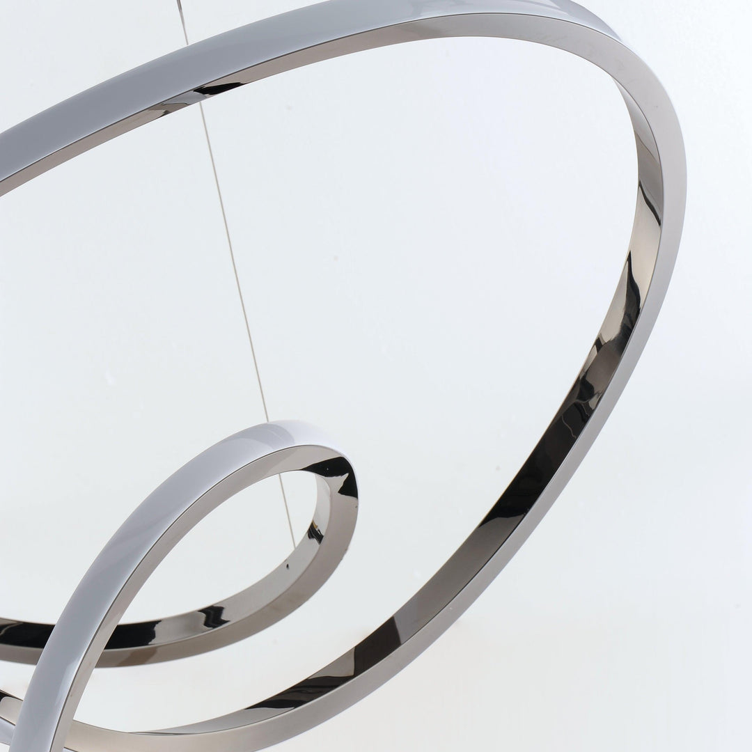 LED Black Chrome Curve Chandelier - LV LIGHTING