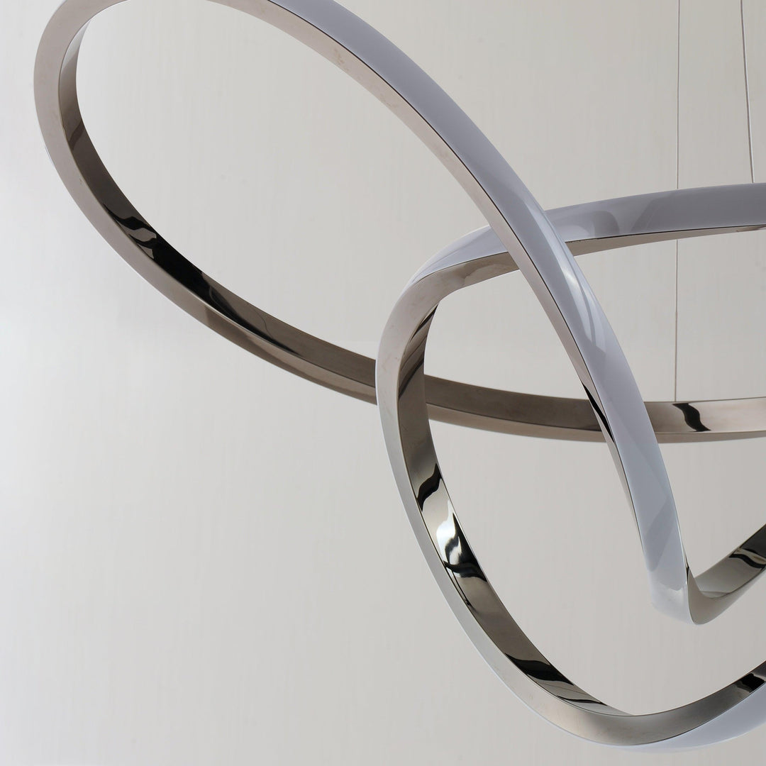 LED Black Chrome Curve Chandelier - LV LIGHTING