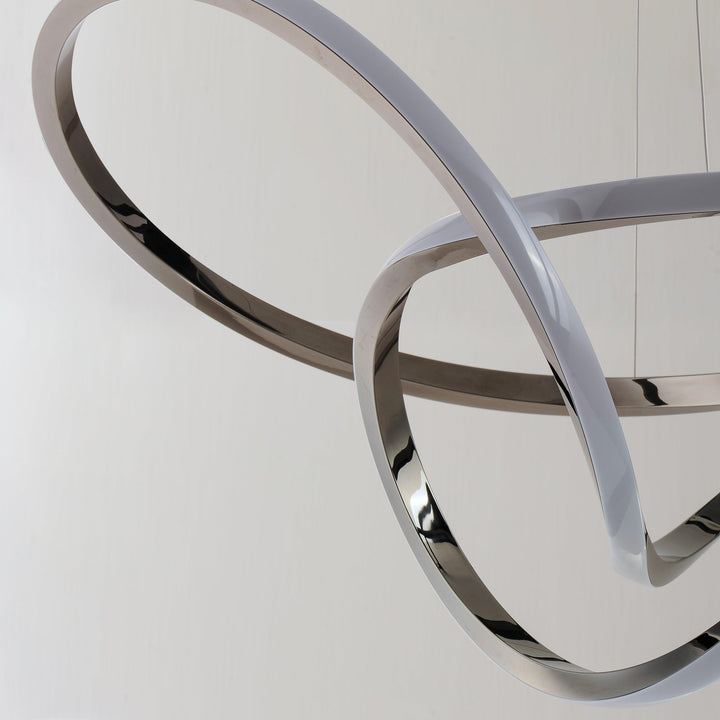 LED Black Chrome Curve Chandelier - LV LIGHTING
