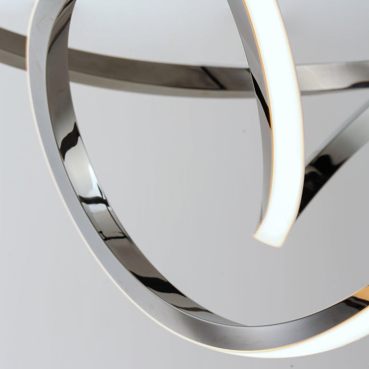 LED Black Chrome Curve Chandelier - LV LIGHTING