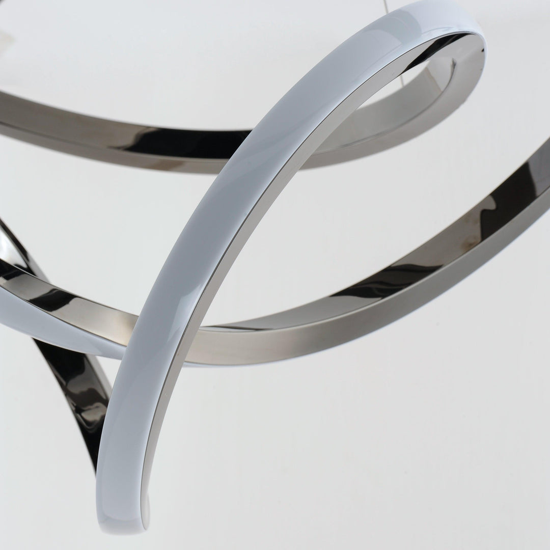 LED Black Chrome Curve Chandelier - LV LIGHTING