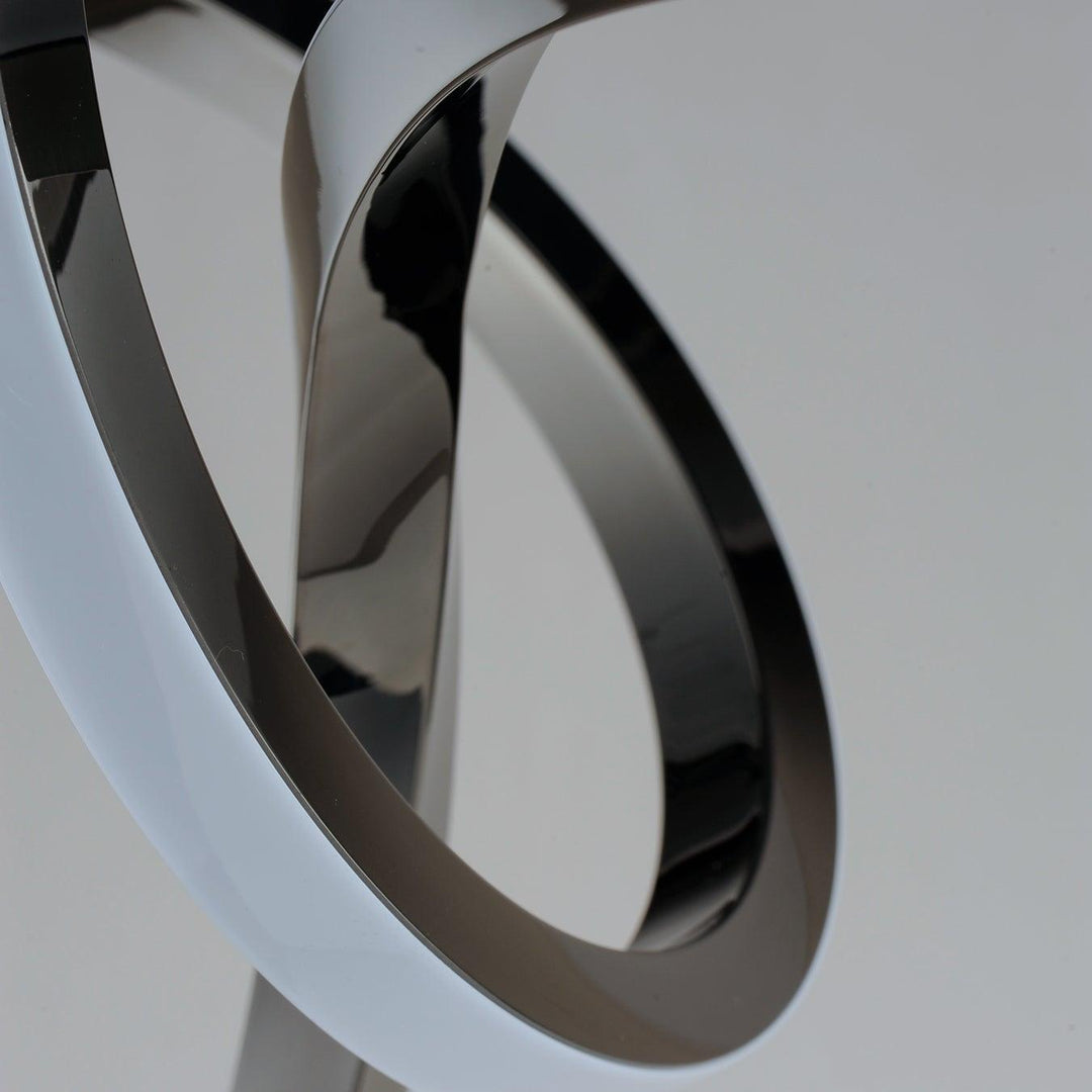 LED Black Chrome Curve and Swirl Pendant - LV LIGHTING