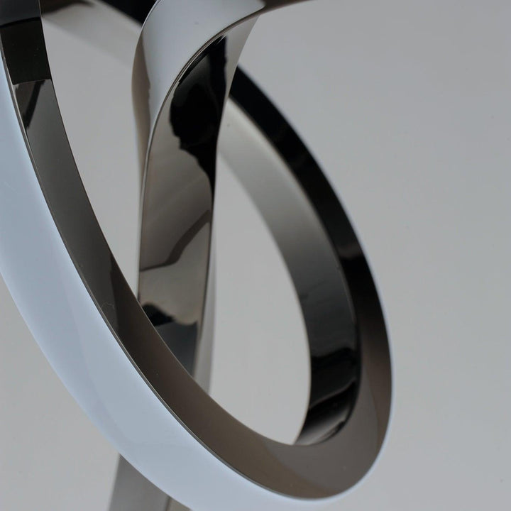 LED Black Chrome Curve and Swirl Pendant - LV LIGHTING