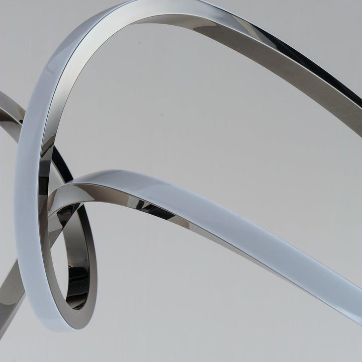 LED Black Chrome Curve and Swirl Pendant - LV LIGHTING