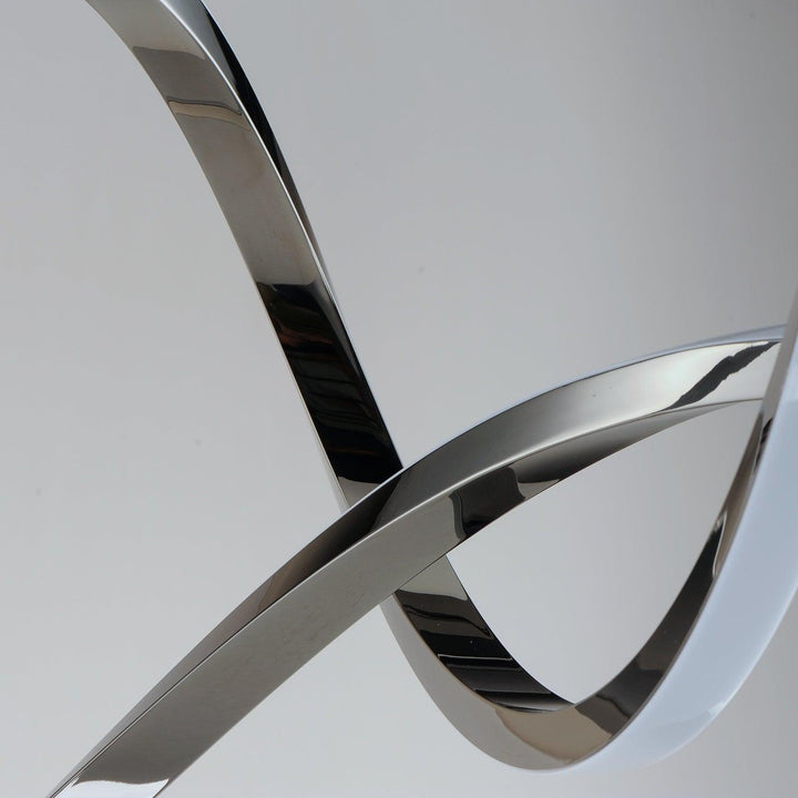 LED Black Chrome Curve and Swirl Pendant - LV LIGHTING