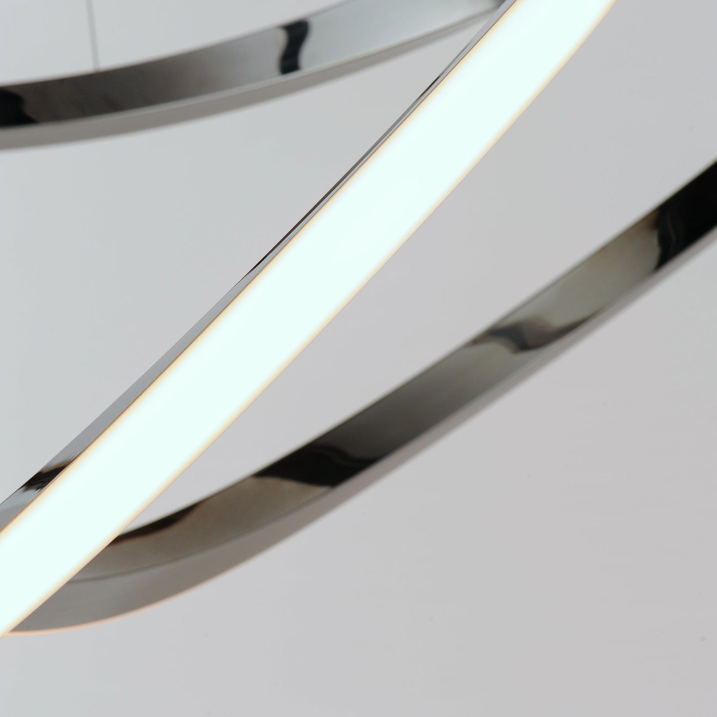 LED Black Chrome Curve and Curl Chandelier - LV LIGHTING