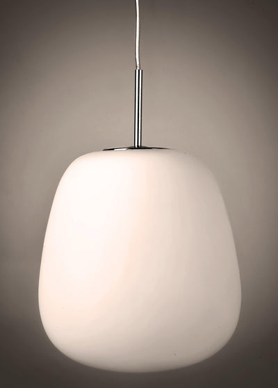 LED Soft Matte White Glass Shade Pendant - LV LIGHTING
