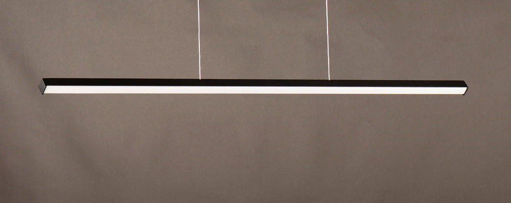 LED Black with Acrylic Shade Linear Single Pendant - LV LIGHTING