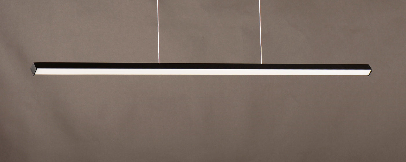 LED Black with Acrylic Shade Linear Single Pendant - LV LIGHTING
