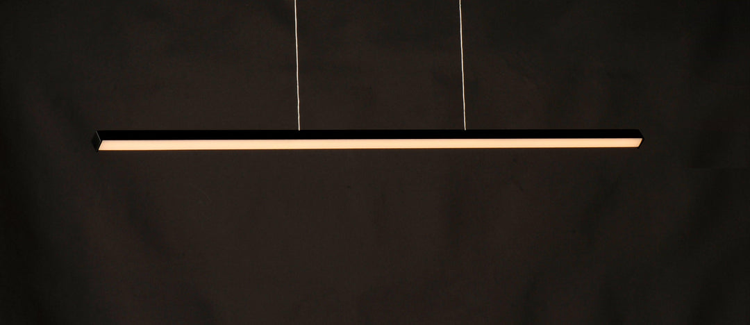 LED Black with Acrylic Shade Linear Single Pendant - LV LIGHTING