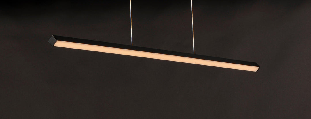LED Black with Acrylic Shade Linear Single Pendant - LV LIGHTING