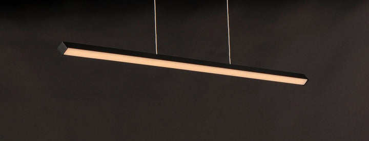 LED Black with Acrylic Shade Linear Single Pendant - LV LIGHTING