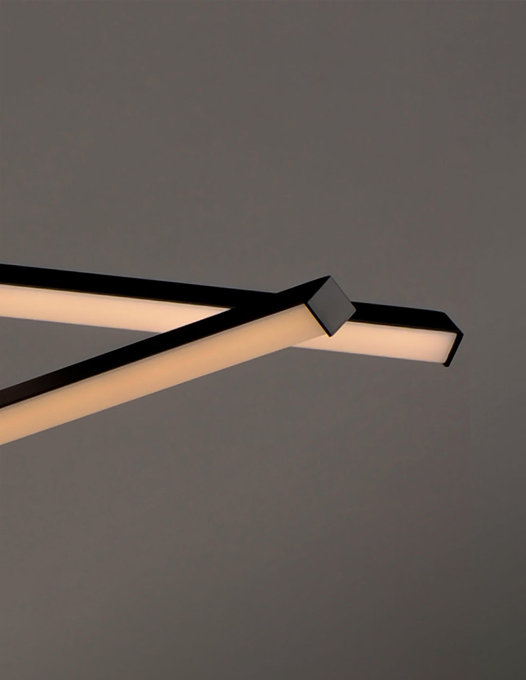 LED Black with Frosted Acrylic Diffuser Linear Pendant - LV LIGHTING