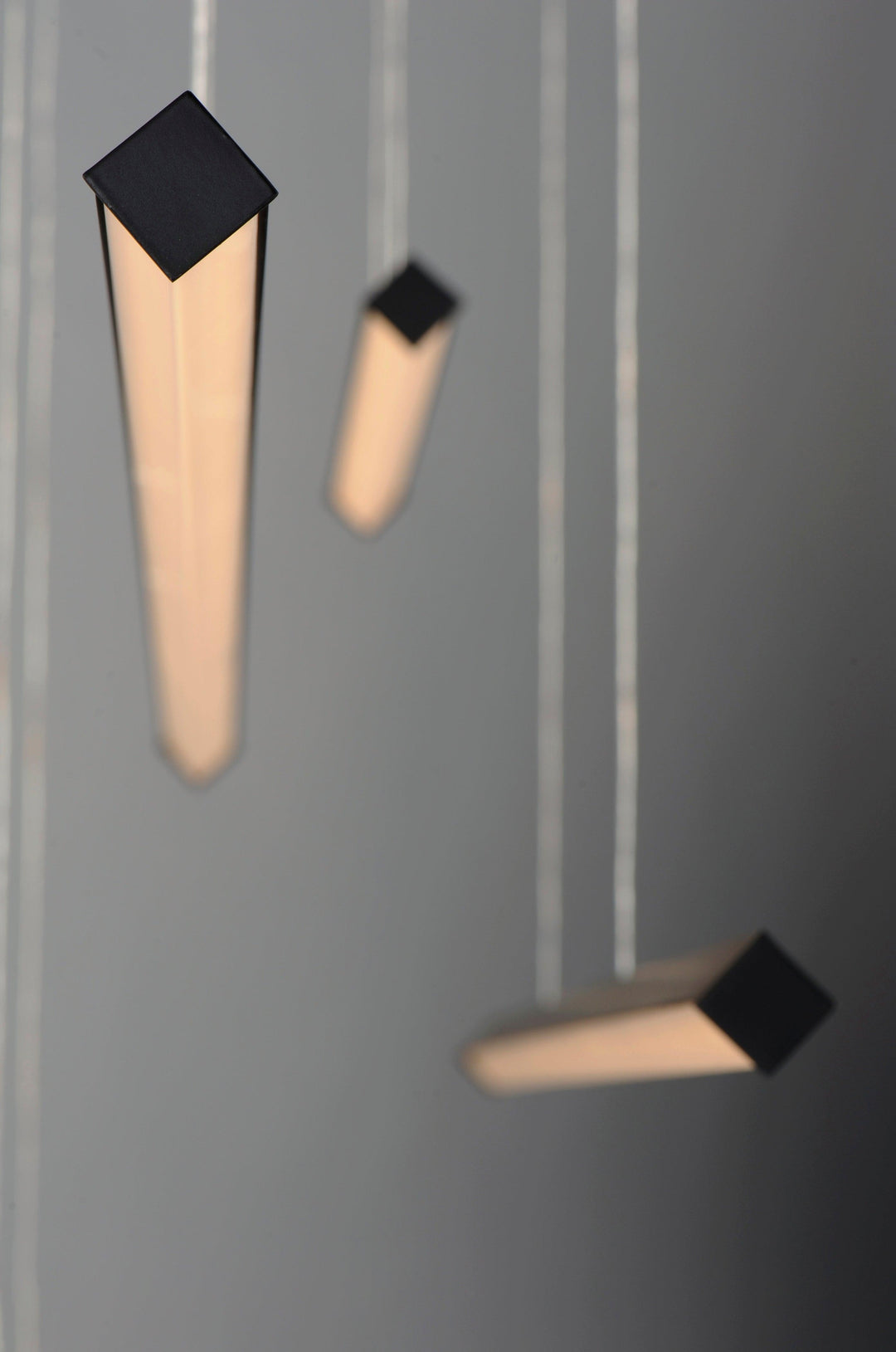 LED Black with Acrylic Diffuser Linear Multiple Pendant - LV LIGHTING