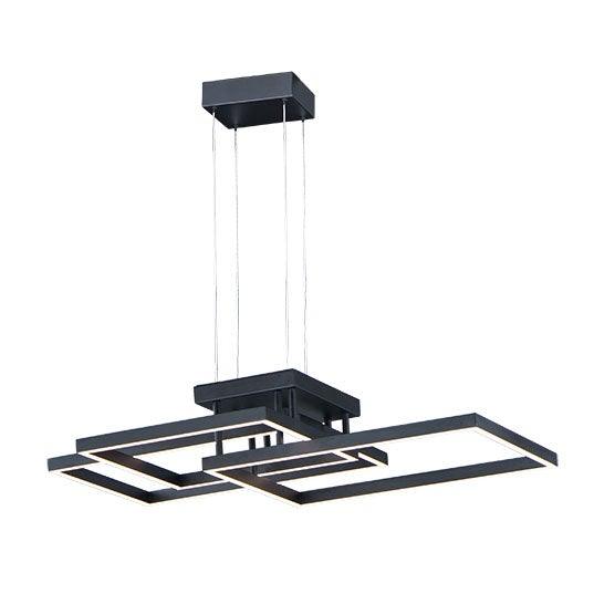 LED Rectangles with Acrylic Diffuser Chandelier - LV LIGHTING