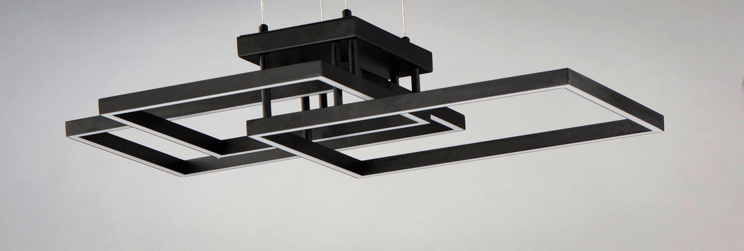 LED Rectangles with Acrylic Diffuser Chandelier - LV LIGHTING