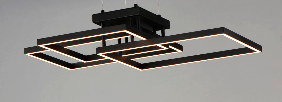 LED Rectangles with Acrylic Diffuser Chandelier - LV LIGHTING