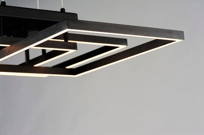 LED Rectangles with Acrylic Diffuser Chandelier - LV LIGHTING