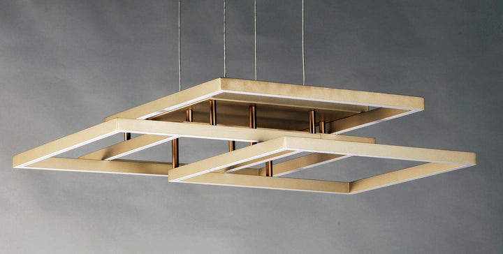 LED Rectangles with Acrylic Diffuser Chandelier - LV LIGHTING