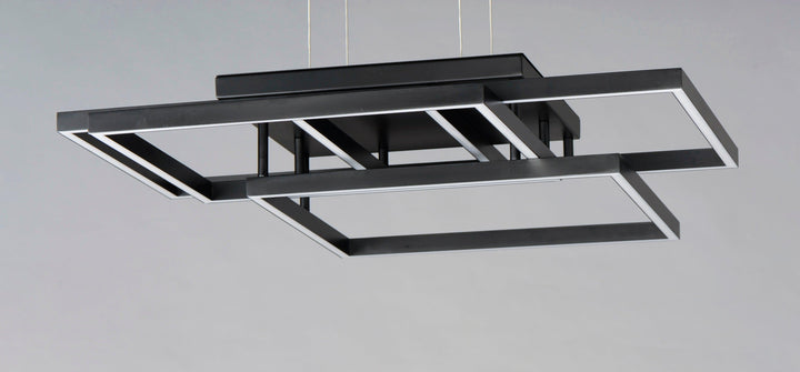 LED with Acrylic Diffuser Multiple Rectangle Chandelier - LV LIGHTING