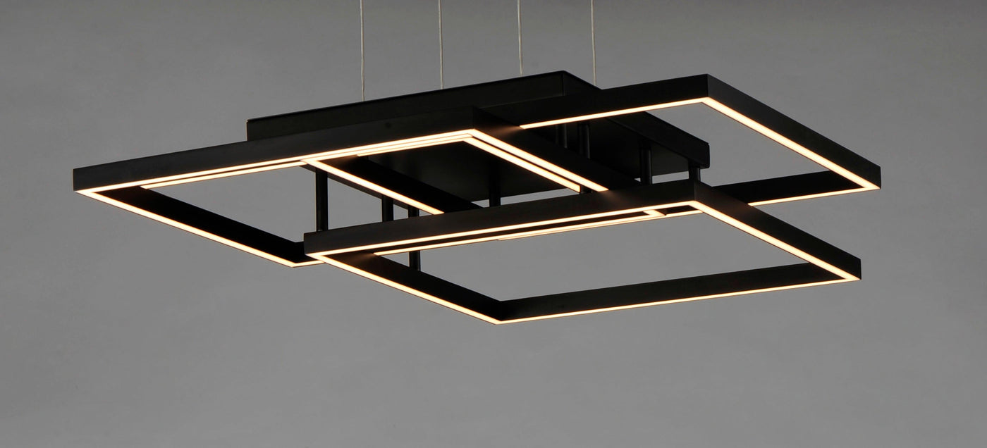 LED with Acrylic Diffuser Multiple Rectangle Chandelier - LV LIGHTING